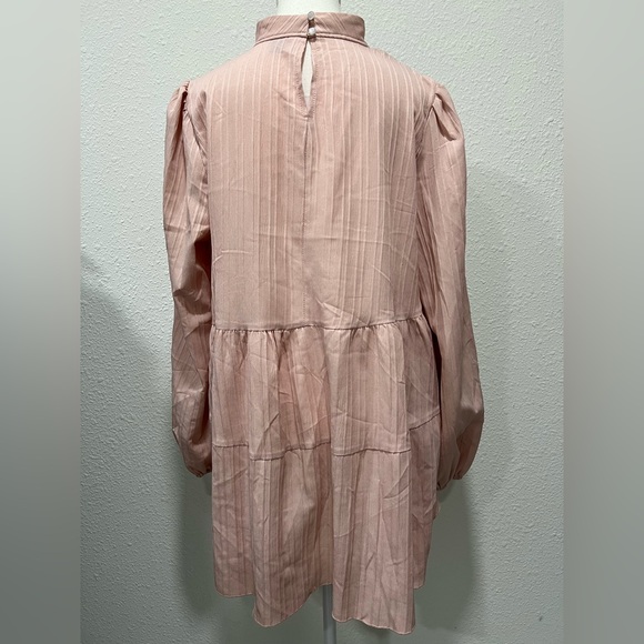 Pink Tiered Long Sleeve Top EUC - Picture 3 of 7